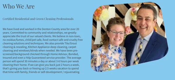 Serenity Sparkle cleaning team in Denton]